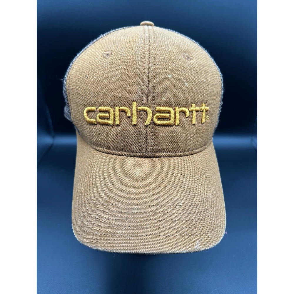 Carhartt Brown Solid Mesh Back Adjustable Trucker Hat Men's One Size